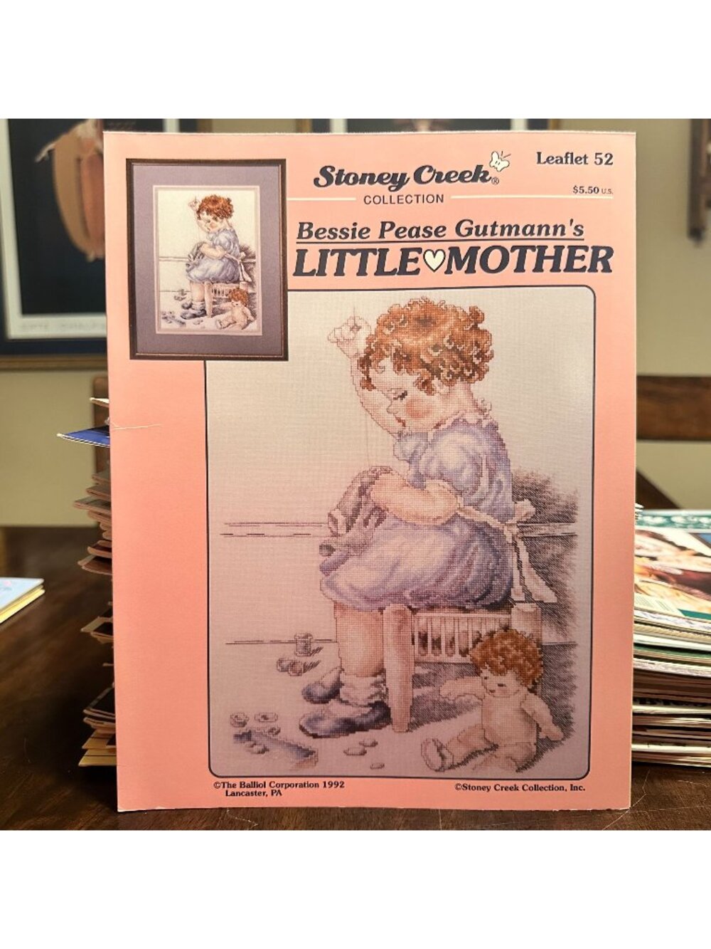 Bessie Pease Gutmanns Little Mother Cross-Stitch Pattern By Stoney Creek